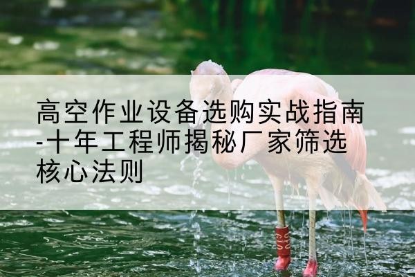 库尔勒剪叉式升降机厂家-高空作业设备选购实战指南-十年工程师揭秘厂家筛选核心法则