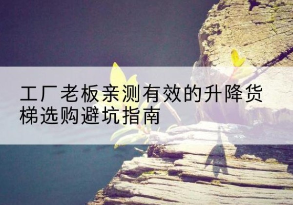 库尔勒升降货梯怎么选-工厂老板亲测有效的升降货梯选购避坑指南